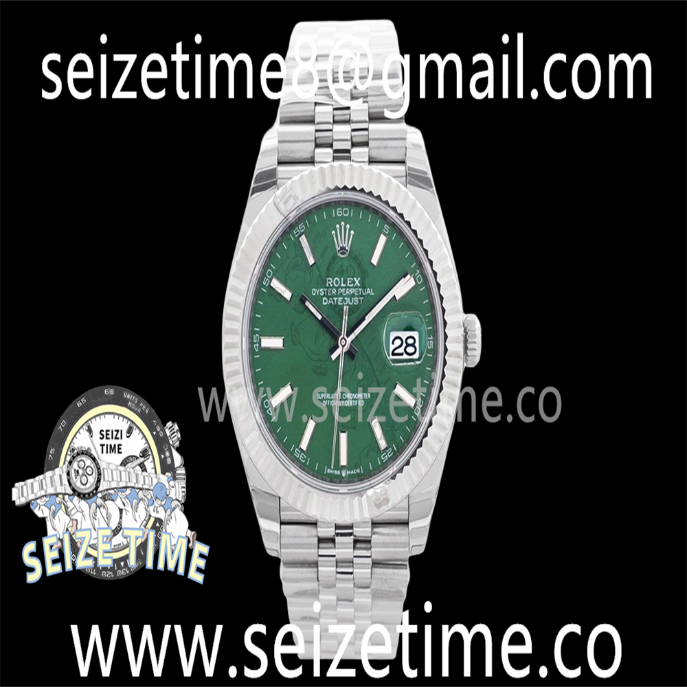 Datejust 41mm 126334 SS EWF Best Edition Green Dial on SS Jubilee Bracelet A3235