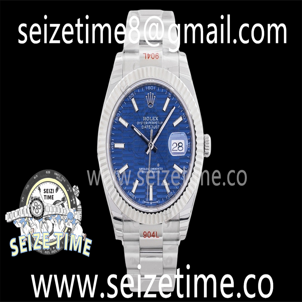 Datejust 41mm 126334 SS EWF Best Edition Blue Fluted Dial on SS Oyster Bracelet A3235