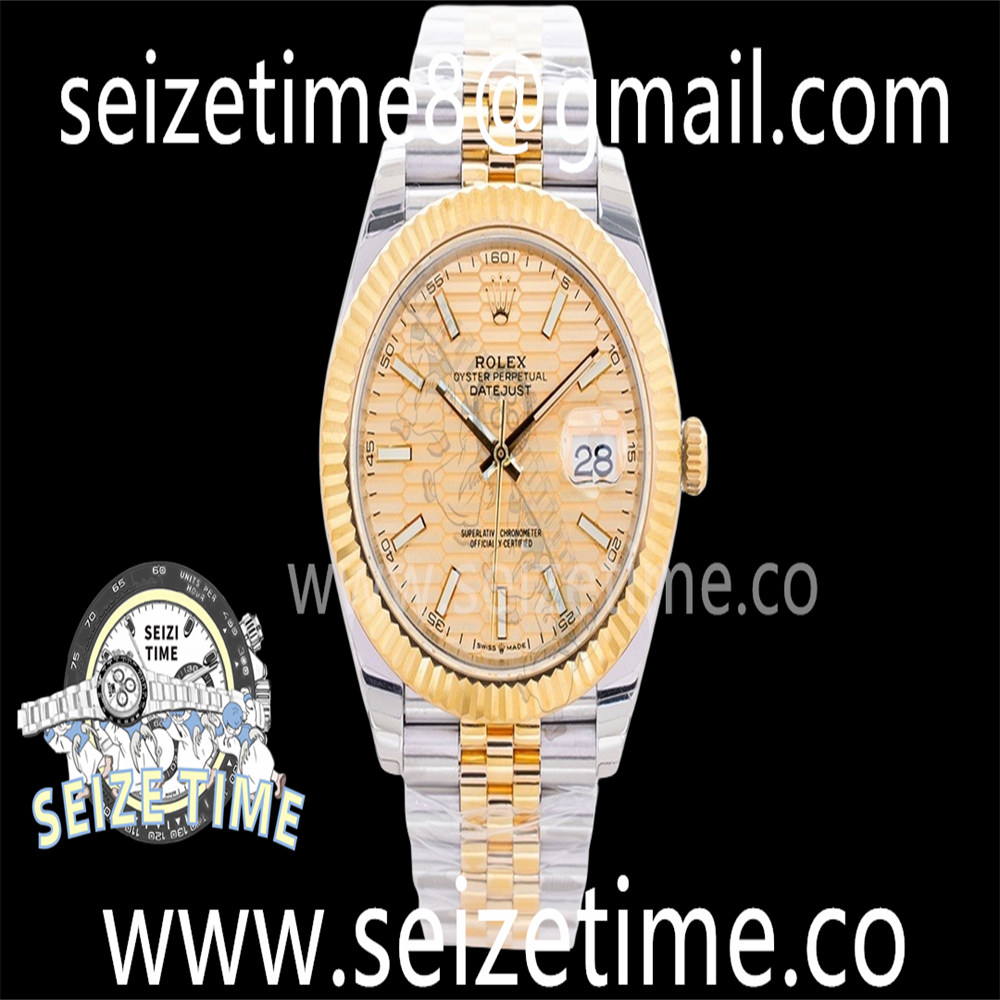 Datejust 41mm 126331 SS EWF Best Edition YG Fluted Dial on SS Jubilee Bracelet A3235