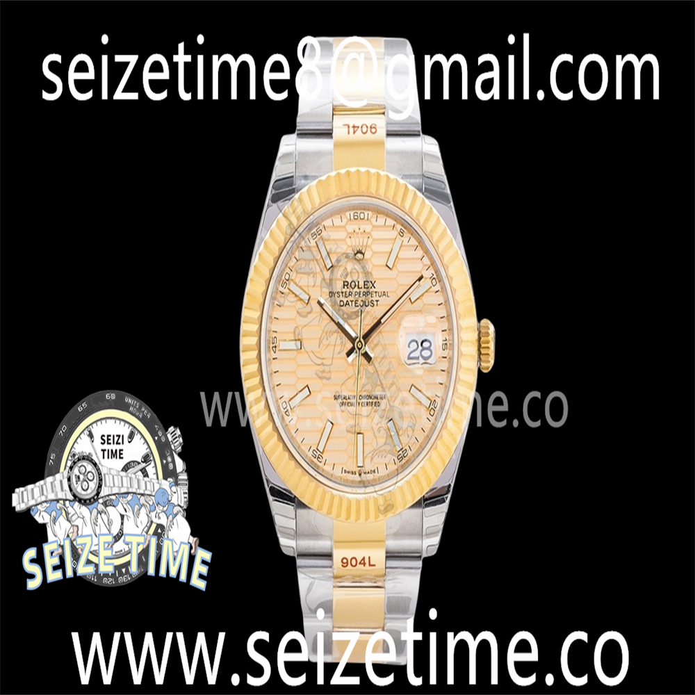 Datejust 41mm 126331 SS EWF Best Edition YG Fluted Dial on SS Oyster Bracelet A3235