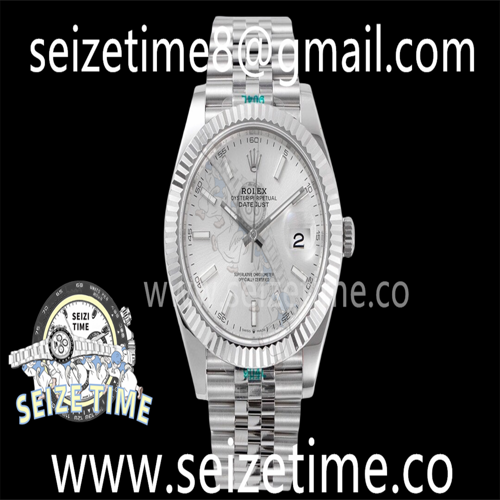 DateJust 41 126334 ZF 1:1 Best Edition 904L Steel Silver Dial Stick Marker on Jubilee Bracelet A2824
