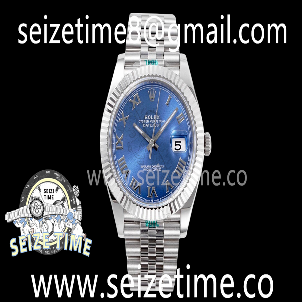 DateJust 41 126334 Fluted Bezel ARF 1:1 Best Edition 904L Steel Blue Roman Dial on Jubilee Bracelet VR3235