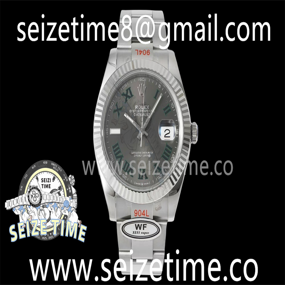 DateJust 41 126334 WF 1:1 Best Edition 904L Steel Gray Stick Dial on Oyster Bracelet VR3235