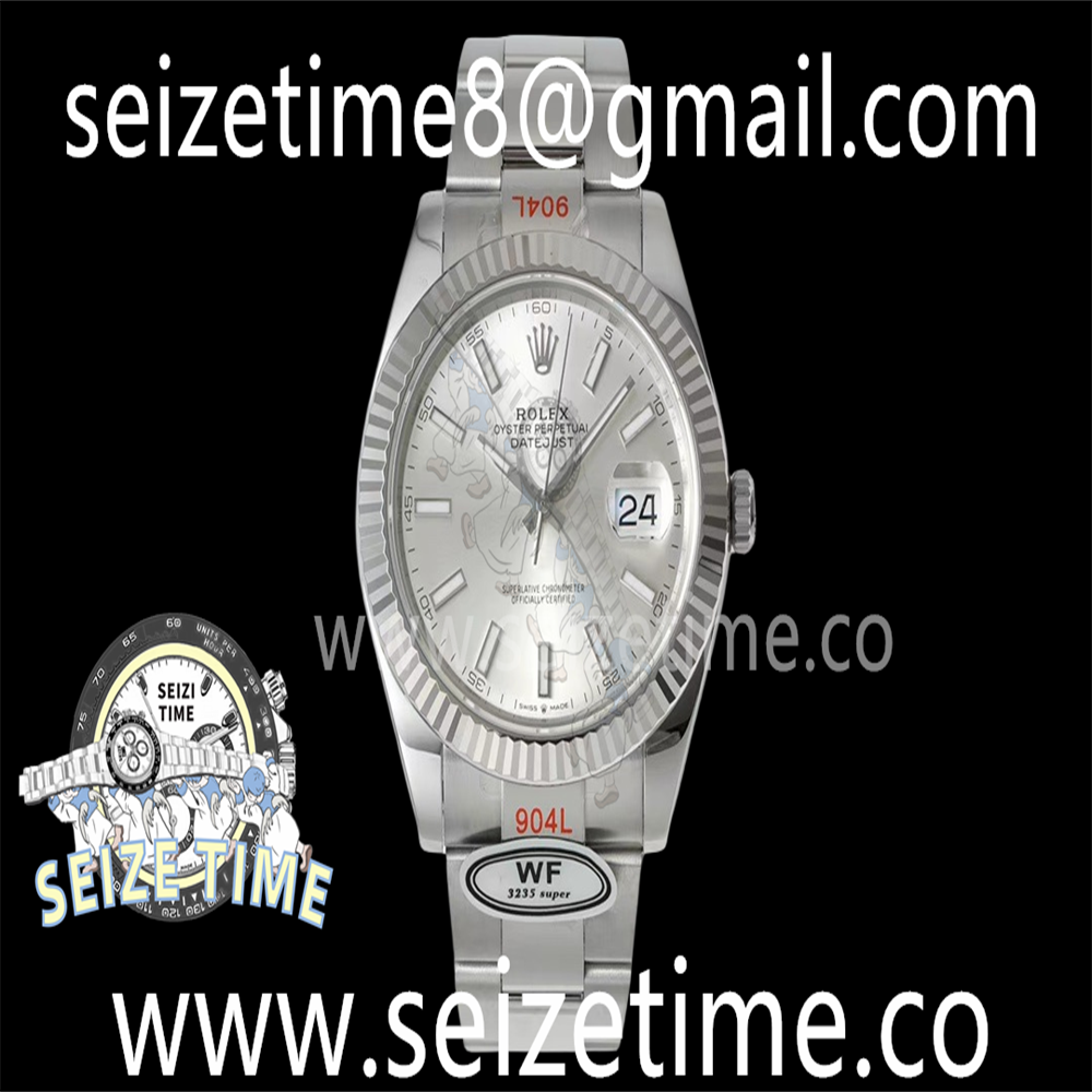 DateJust 41 126334 WF 1:1 Best Edition 904L Steel Silver Stick Dial on Oyster Bracelet VR3235