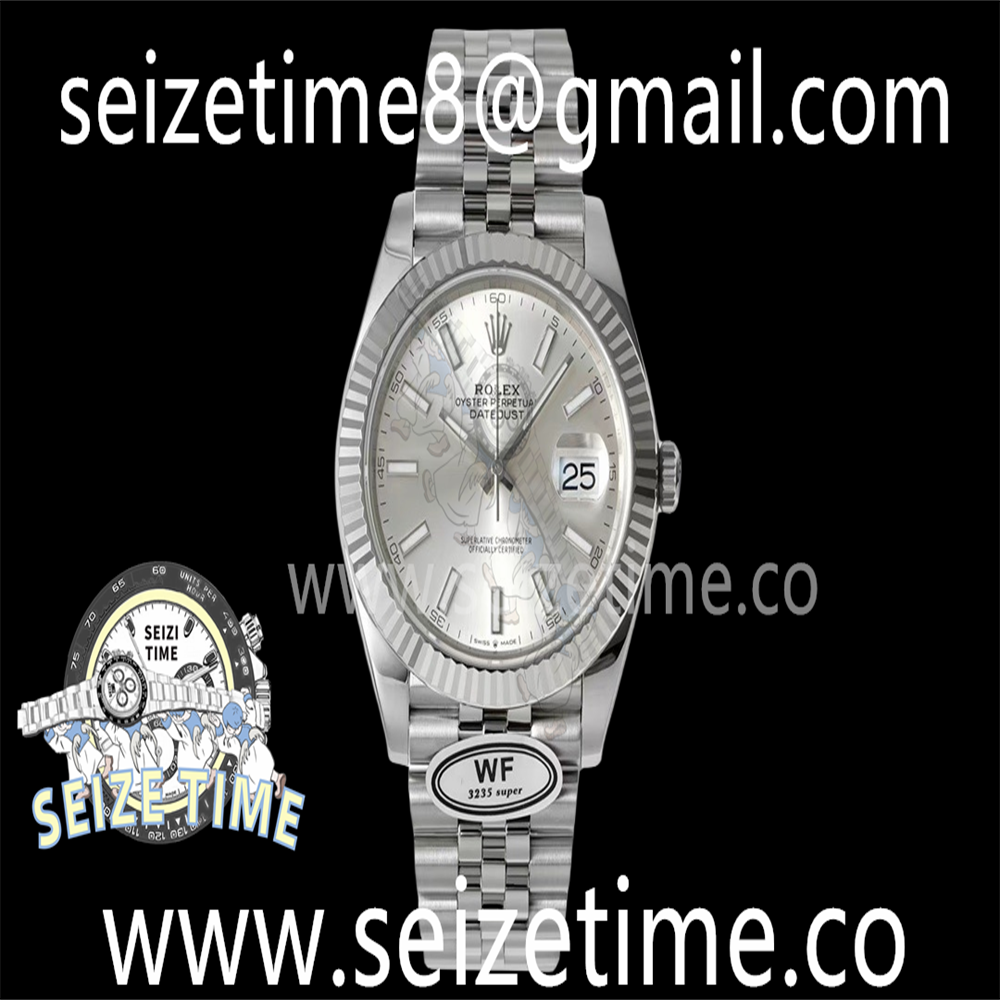 DateJust 41 126334 WF 1:1 Best Edition 904L Steel Silver Stick Dial on Jubilee Bracelet VR3235