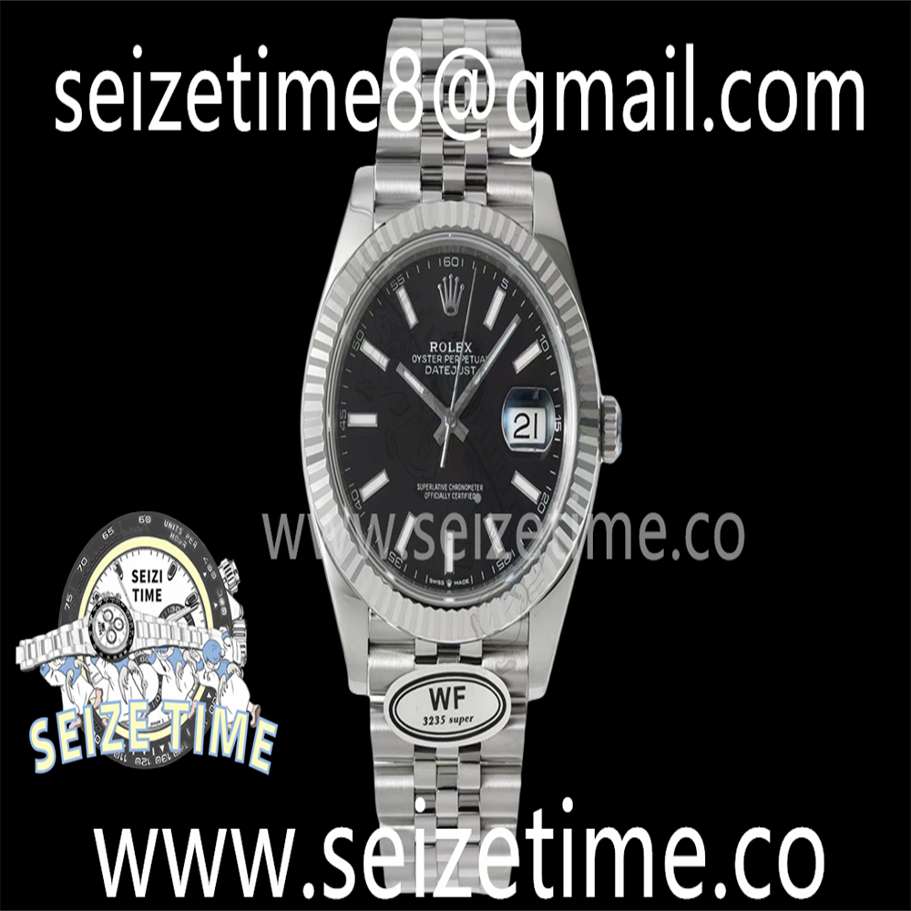 DateJust 41 126334 WF 1:1 Best Edition 904L Steel Black Stick Dial on Jubilee Bracelet VR3235