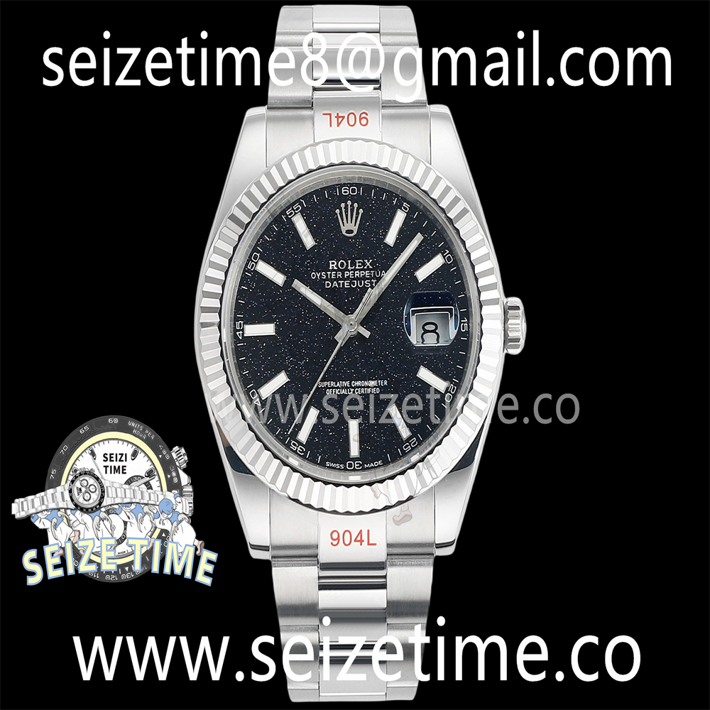 Datejust 41mm 904L SS F8F 1:1 Best Edition Fluted Bezel Starry Blue Dial on SS Oyster Bracelet VR3235