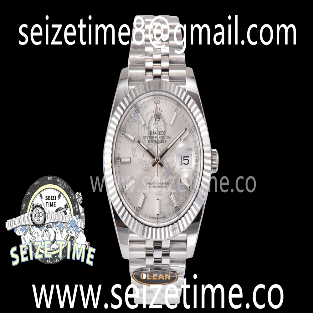DateJust 41 126334 SS Clean 1:1 Best Edition 904L Steel Silver Stick Dial on Jubilee Bracelet VR3235