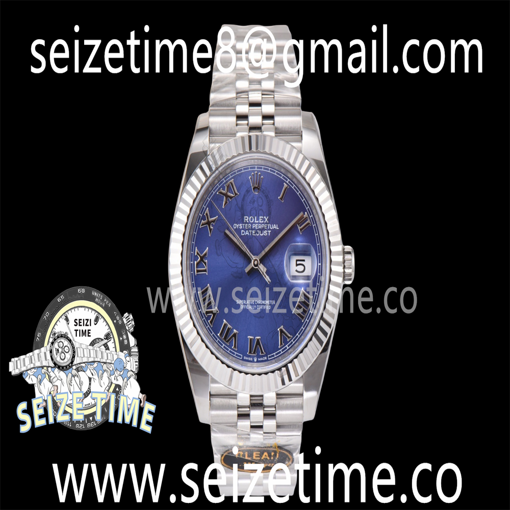 Datejust 41 126334 SS 904L Steel Clean 1:1 Best Edition Blue Roman Dial on Jubilee Bracelet VR3235