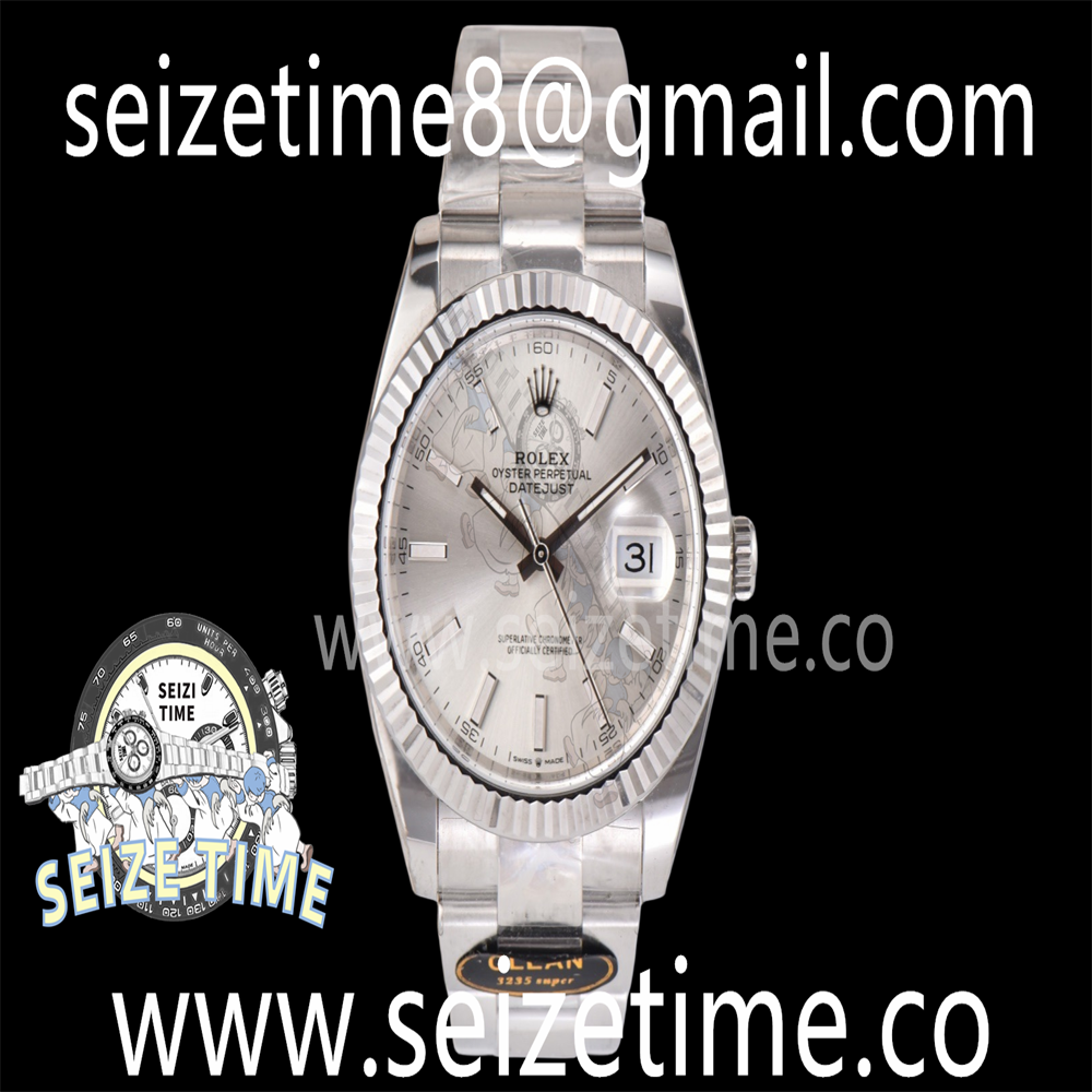 DateJust 41 126334 SS Clean 1:1 Best Edition 904L Steel Silver Stick Dial on Oyster Bracelet VR3235