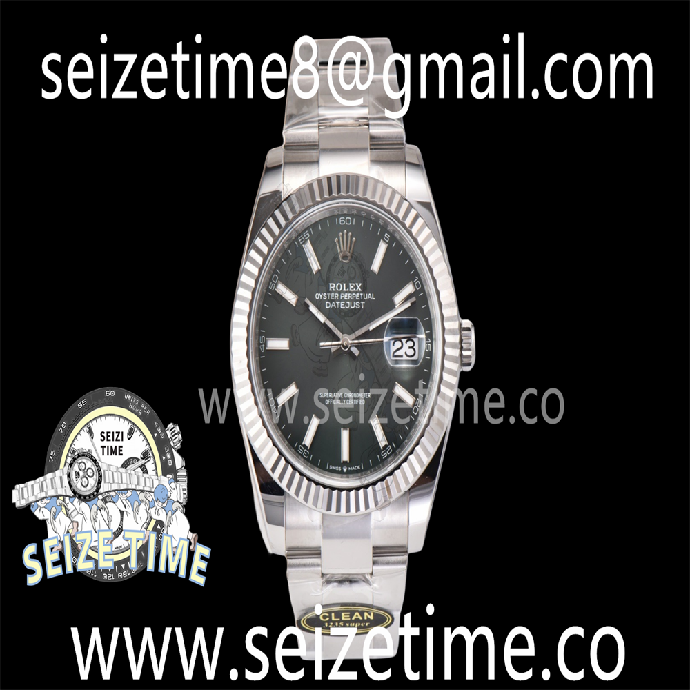 DateJust 41 126334 SS Clean 1:1 Best Edition 904L Steel Green Sundust Dial on Oyster Bracelet VR3235