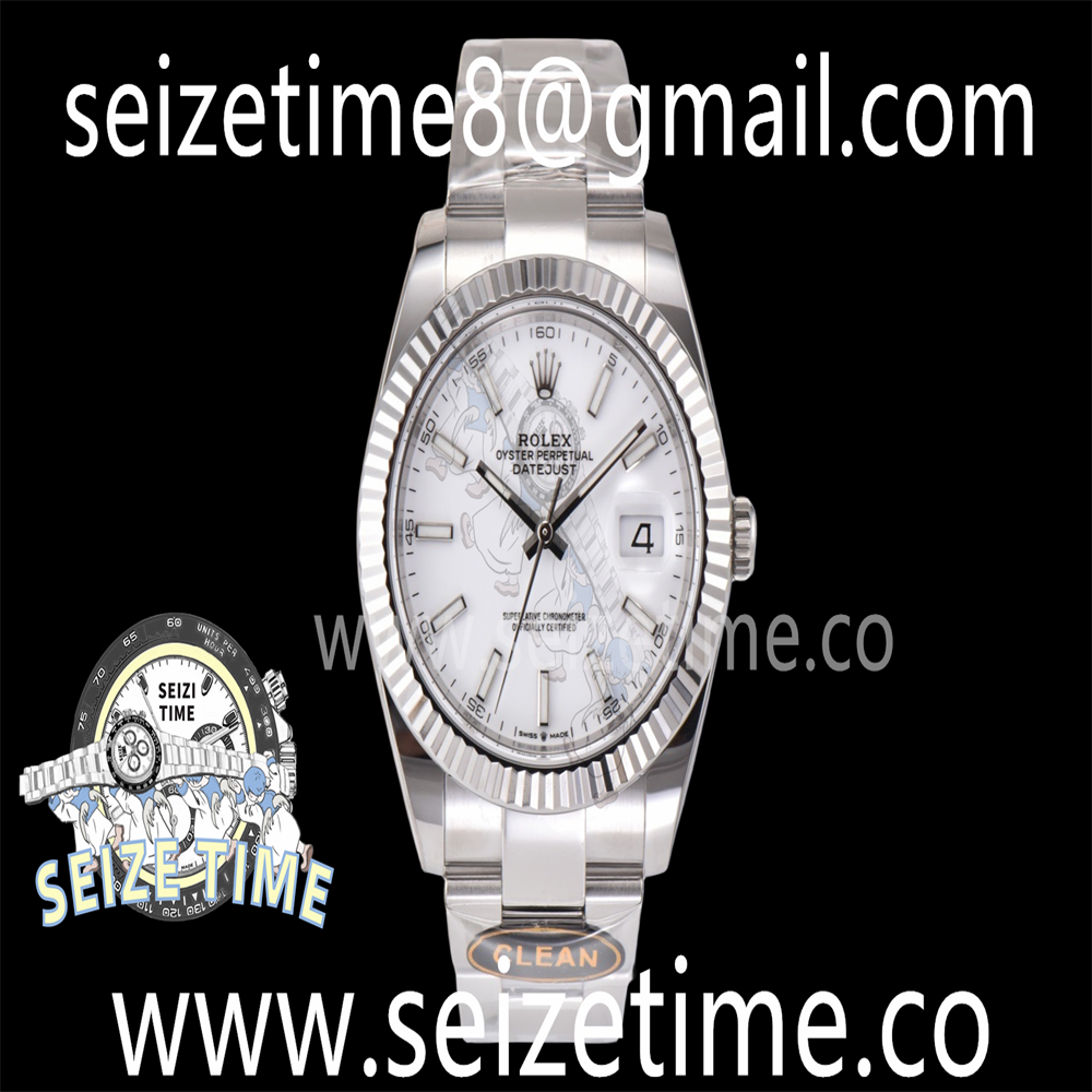 DateJust 41 126334 SS Clean 1:1 Best Edition 904L Steel White Stick Dial on Oyster Bracelet VR3235