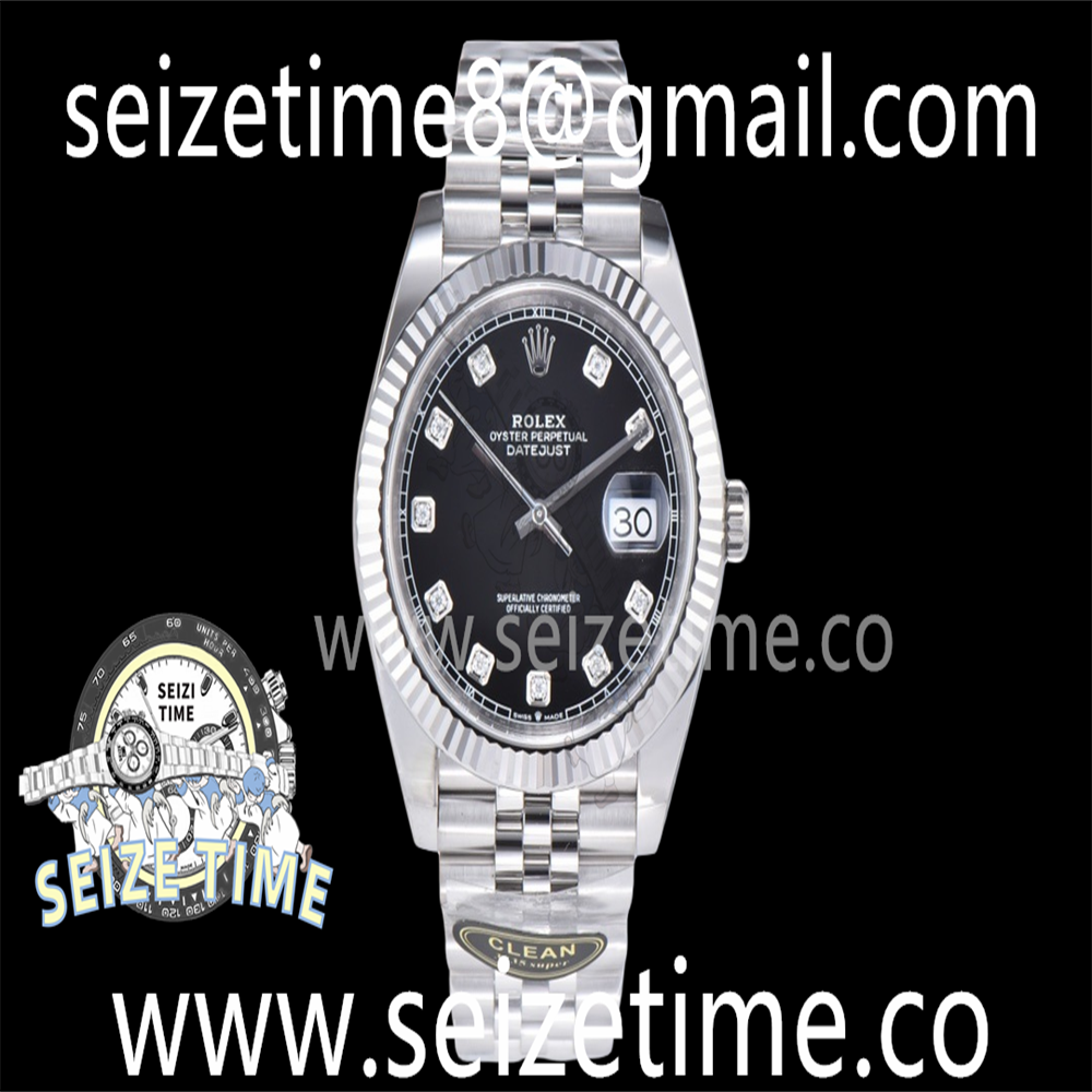 DateJust 41 126334 Clean 1:1 Best Edition 904L Steel Black Diamonds Dial on Jubilee Bracelet VR3235