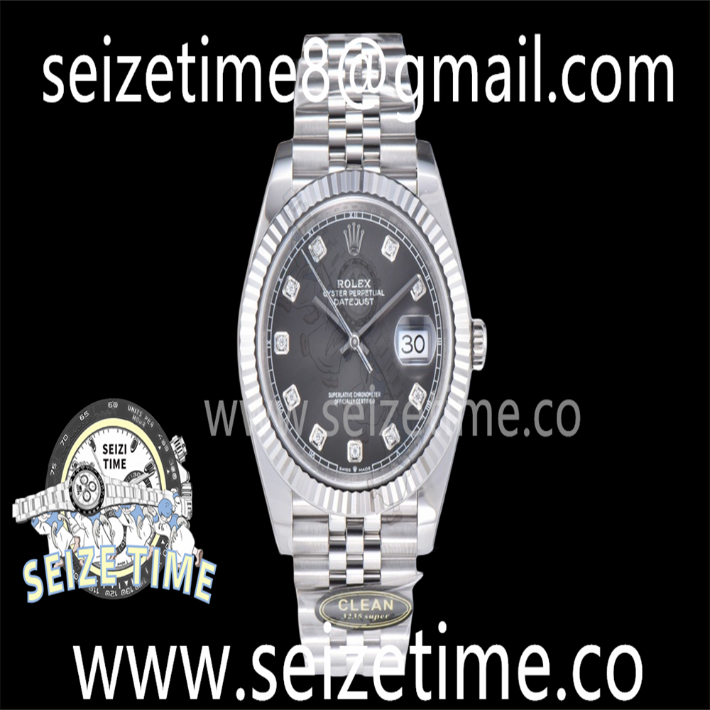 DateJust 41 126334 Clean 1:1 Best Edition 904L Steel Grey Diamonds Dial on Jubilee Bracelet VR3235