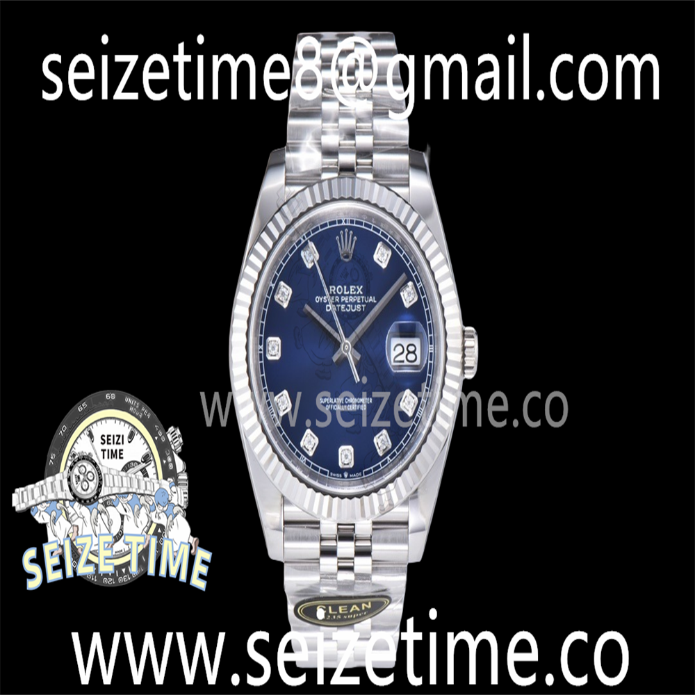 DateJust 41 126334 Clean 1:1 Best Edition 904L Steel Blue Diamonds Dial on Jubilee Bracelet VR3235