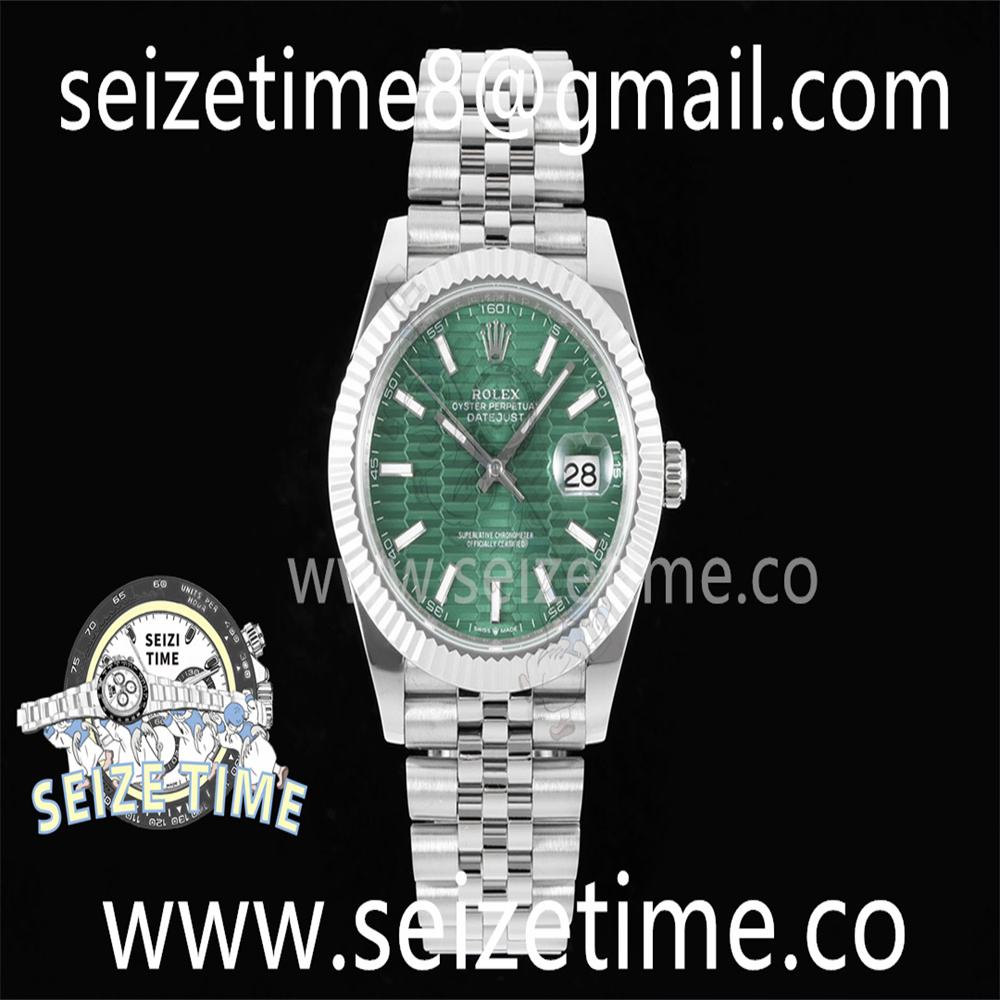 DateJust 41 126334 DIWF 1:1 Best Edition 904L Steel Green Fluted Dial on Jubilee Bracelet SA3235