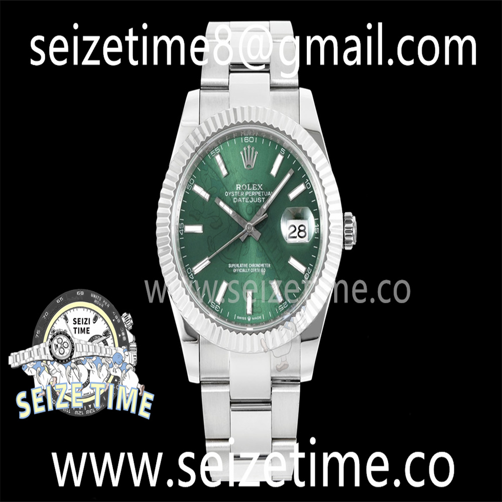 DateJust 41 126334 DIWF 1:1 Best Edition 904L Steel Green Sundust Dial on Oyster Bracelet SA3235