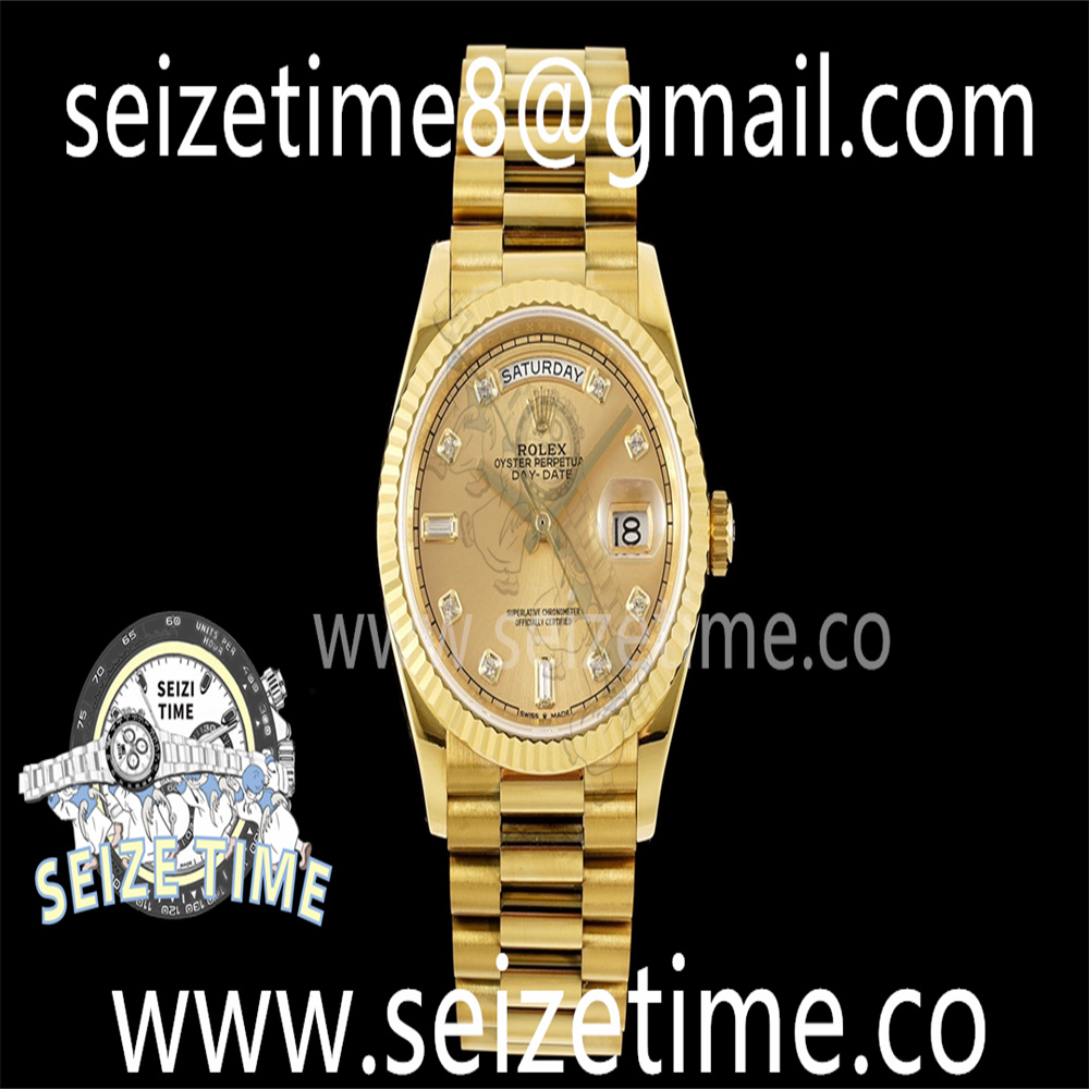 Day Date 36 YG RAF Best Edition YG Diamonds Dial on YG Bracelet A2836