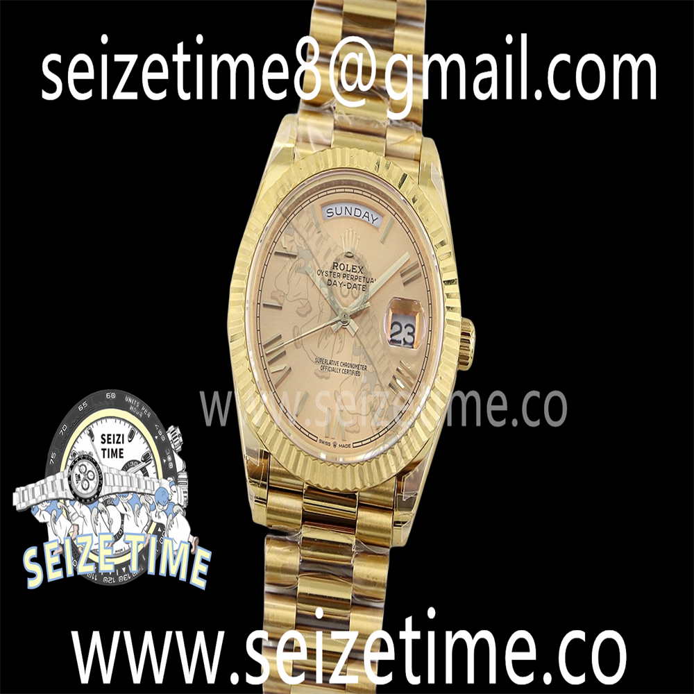 Day Date 40 YG 904L Steel TWSF 1:1 Best Edition YG Roman Dial on YG Bracelet A2836