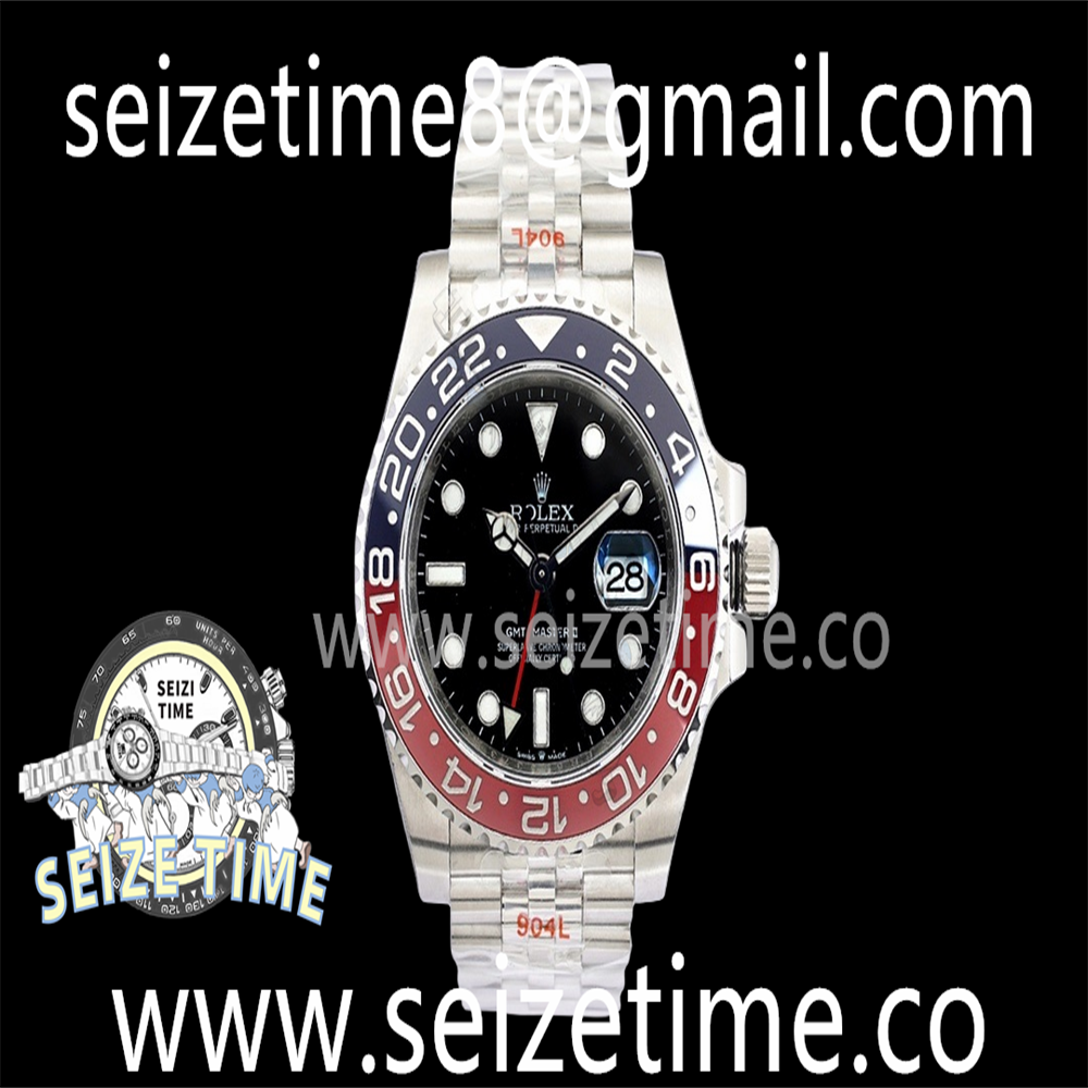 GMT-Master II 126710BLRO "Pepsi" 904L SS EWF 1:1 Best Edition Black Dial on SS Jubilee Bracelet VR3285 CHS V2