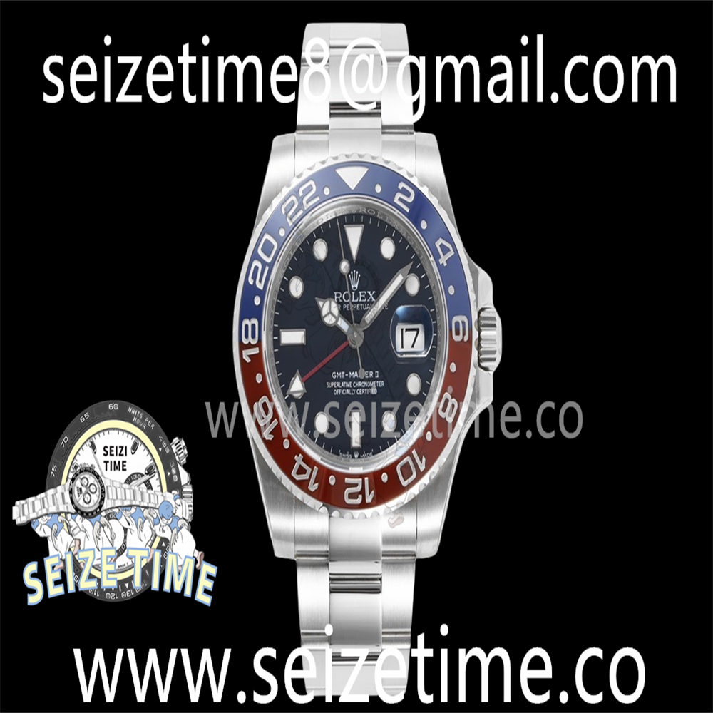 GMT-Master II 126710BLRO "Pepsi" 904L SS KINGF 1:1 Best Edition Black Dial on SS Oyster Bracelet K3285