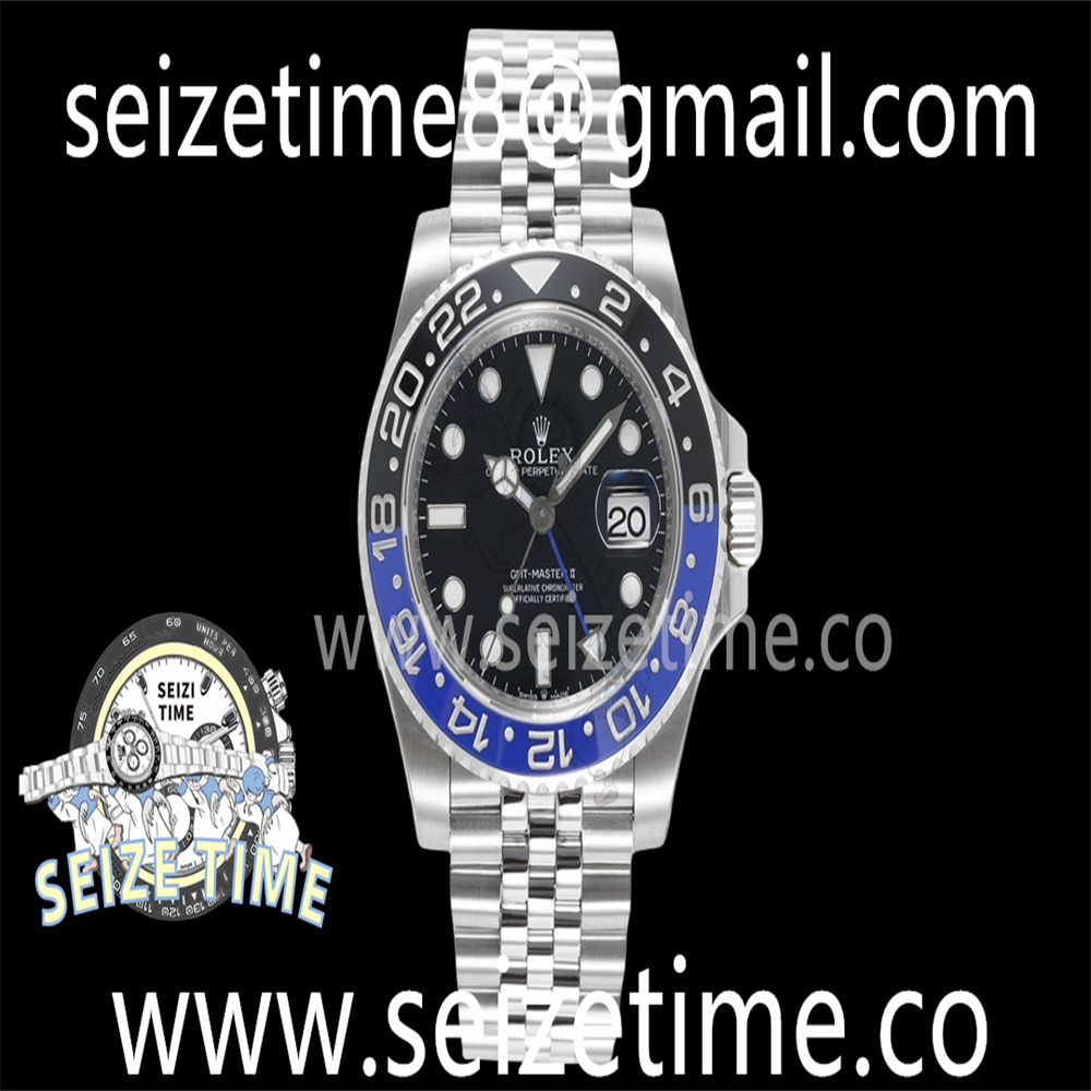 GMT-Master II 126710BLNR "Batgirl" 904L SS KINGF 1:1 Best Edition Black Dial on SS Jubilee Bracelet K3285