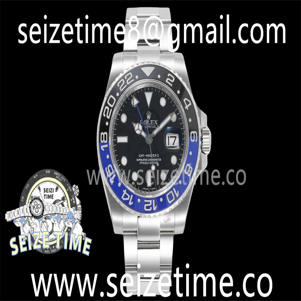GMT-Master II 126710BLNR “Batman” 904L SS GMF 1:1 Best Edition Black Dial Dots on SS Oyster Bracelet SH3285 CHS V6