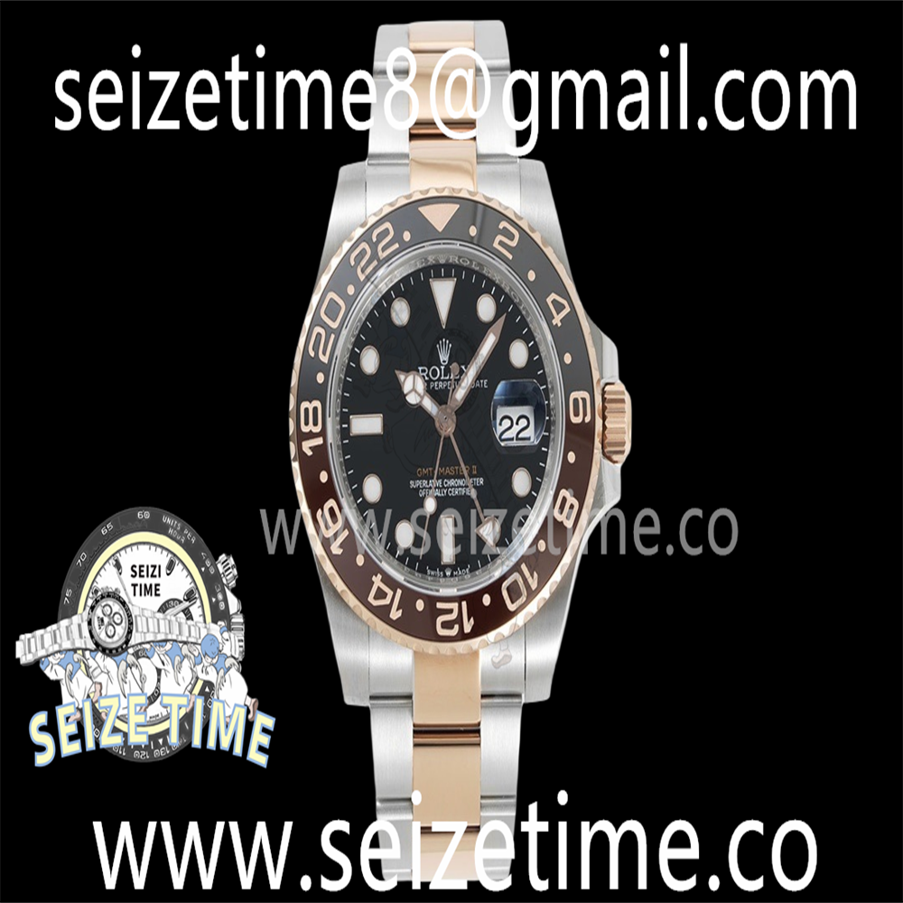 GMT-Master II 126711CHNR 904L RG/SS GSF 1:1 Best Edition Black Dial on RG/SS Oyster Bracelet VR3285 CHS V4