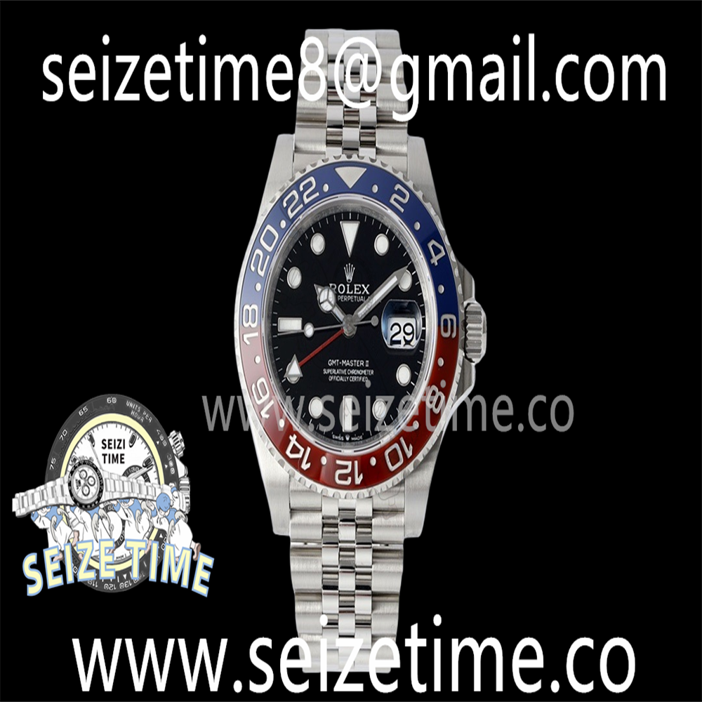 GMT-Master II 126710BLRO "Pepsi" 904L SS KINGF 1:1 Best Edition Black Dial on SS Jubilee Bracelet K3285