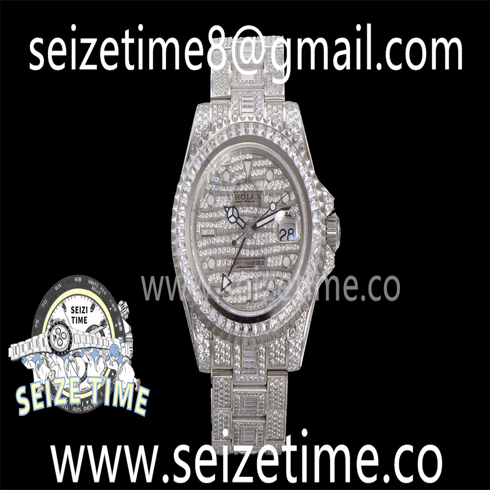 GMT Master II 116769 SS BRIL Full Diamonds TWF 1:1 Best Edition Diamonds Dial on Bracelet A2836