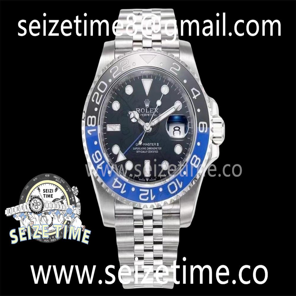 GMT-Master II 126710BLNR “Batman” 904L SS GMF 1:1 Best Edition Black Dial Dots on SS Jubilee Bracelet SH3285 CHS V6