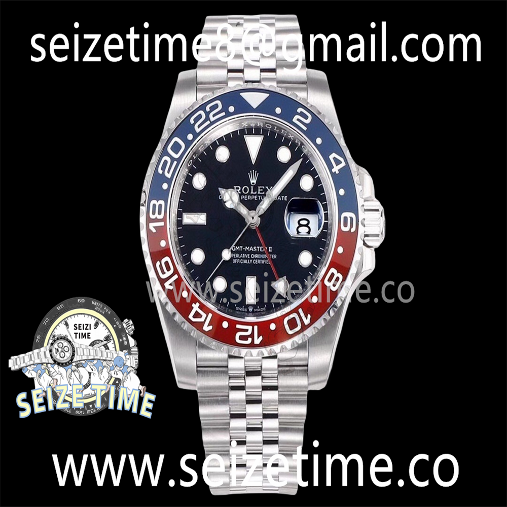 GMT-Master II 126710BLRO “Pepsi” 904L SS GMF 1:1 Best Edition Black Dial Dots on SS Jubilee Bracelet SH3285 CHS V6