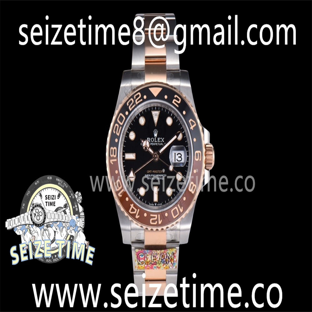 GMT-Master II 126711CHNR 904L RG/SS CLEAN 1:1 Best Edition Black Dial on RG/SS Oyster Bracelet DD3285 CHS