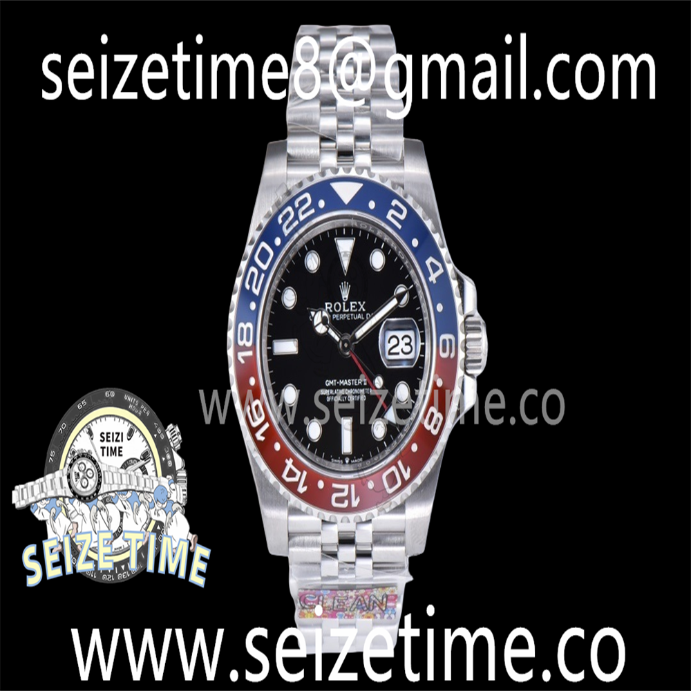 GMT-Master II 126710BLRO “Pepsi” 904L SS CLEAN 1:1 Best Edition Black Dial on SS Jubilee Bracelet DD3285 CHS