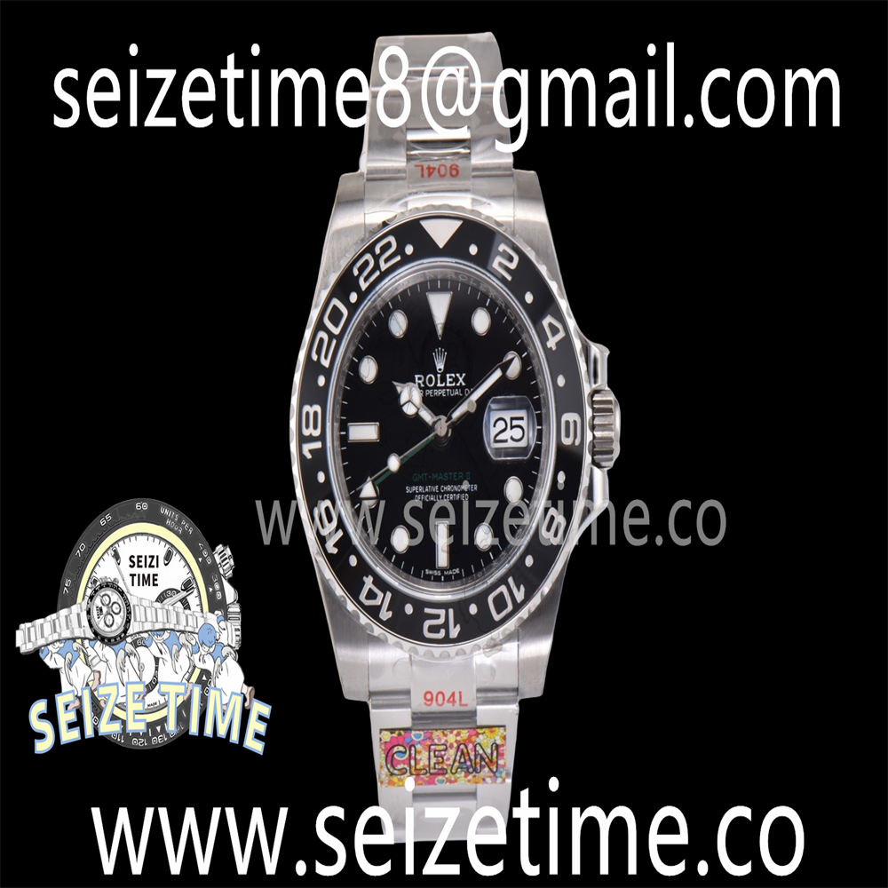 GMT-Master II 116710LN 904L SS CLEAN 1:1 Best Edition Black Dial on SS Oyster Bracelet DD3285 CHS