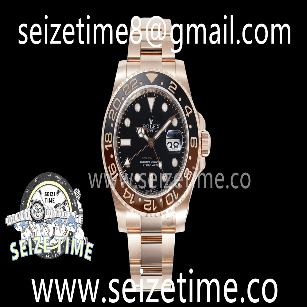 GMT Master II 126715 CHNR Black/Brown Ceramic KF Best Edition Wrapped RG Gold Case and Bracelet VR3186 CHS