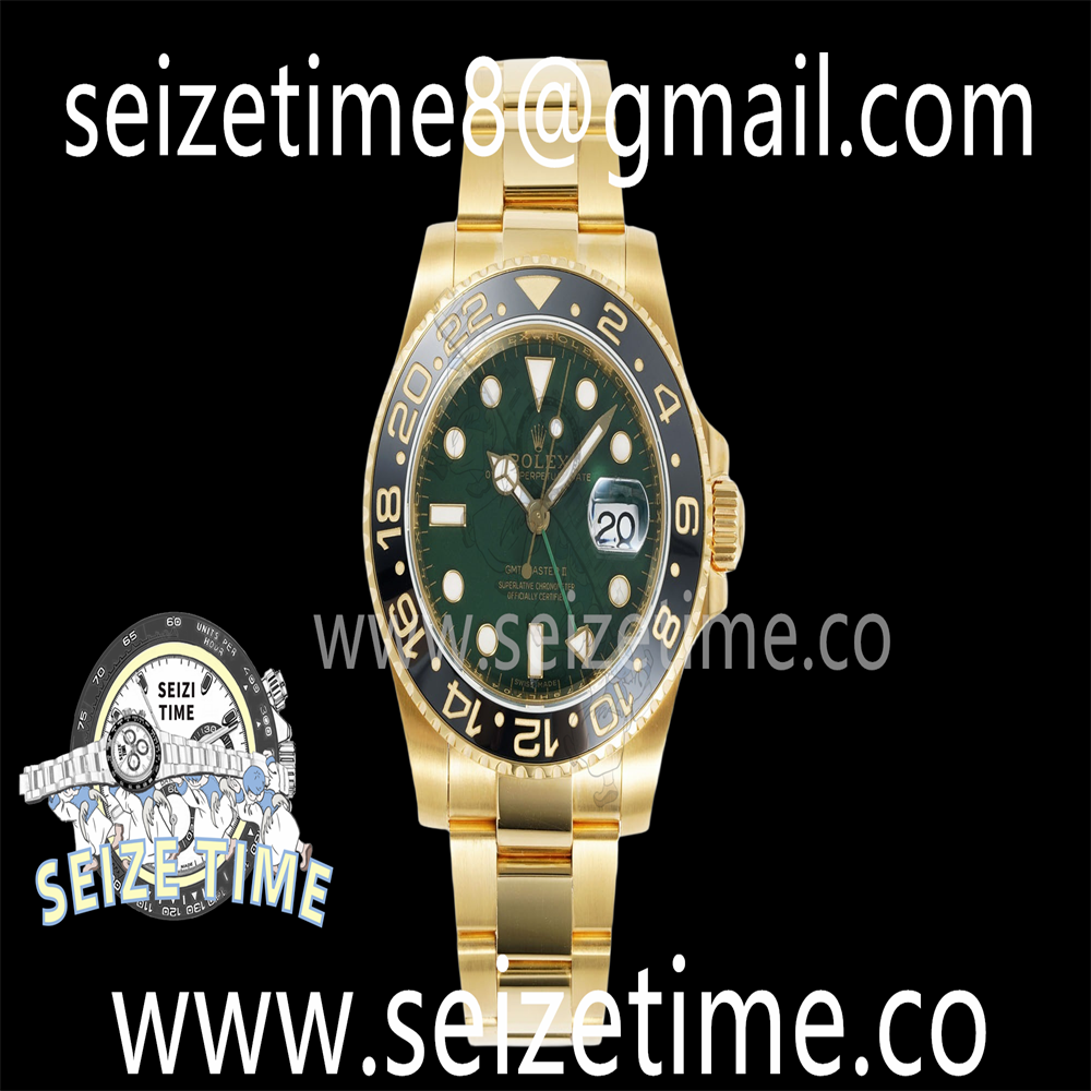 GMT Master II 116718 LN KF 1:1 Best Edition YG Wrapped Green Dial on YG Bracelet VR3186 CHS