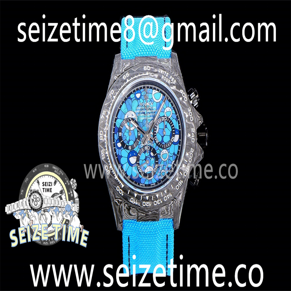 Daytona DIW Carbon JHF Best Edition Light Blue Dial on Light Blue Nylon Strap A7750