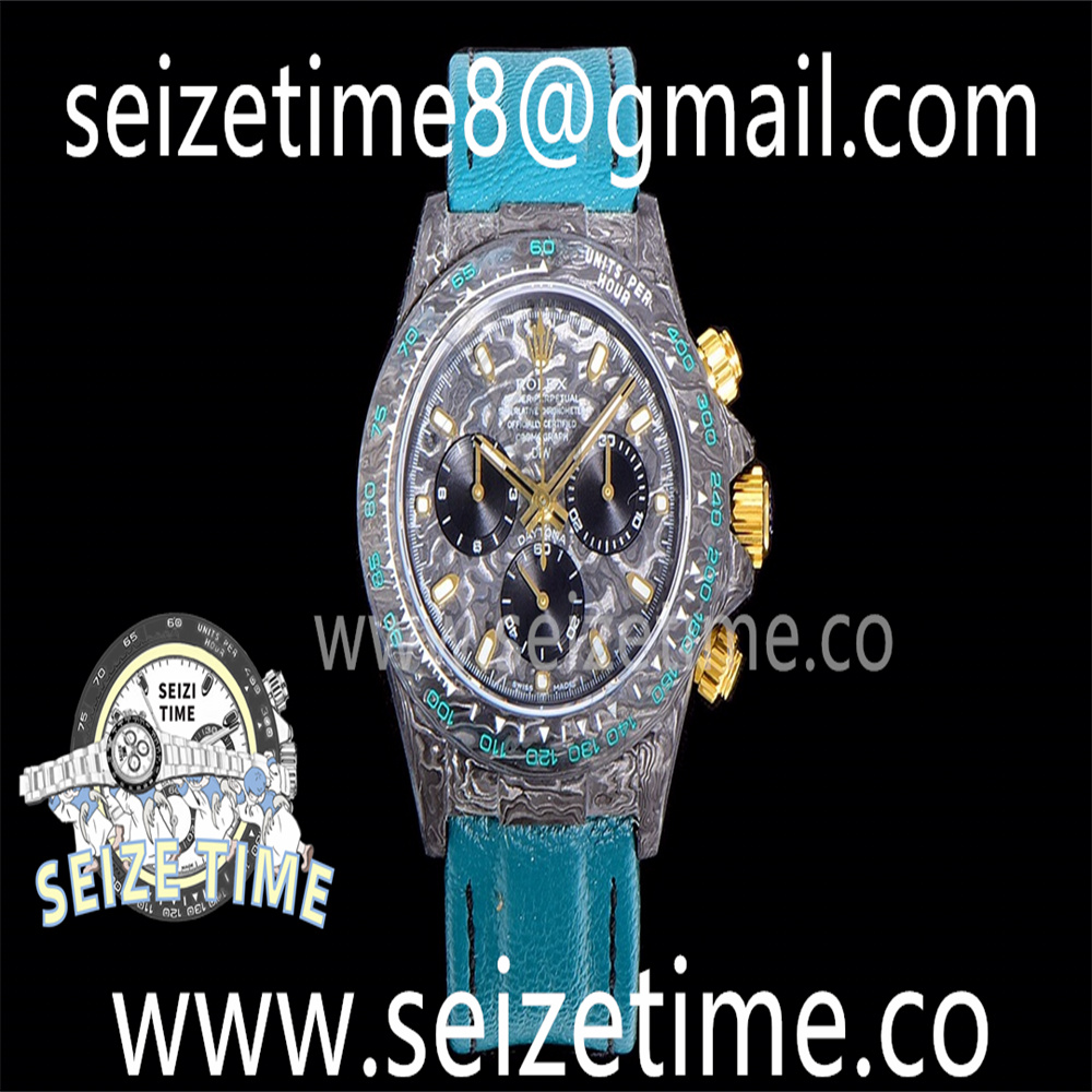 Daytona DIW Carbon JHF Best Edition Carbon/Black Dial on Green Leather Strap A7750