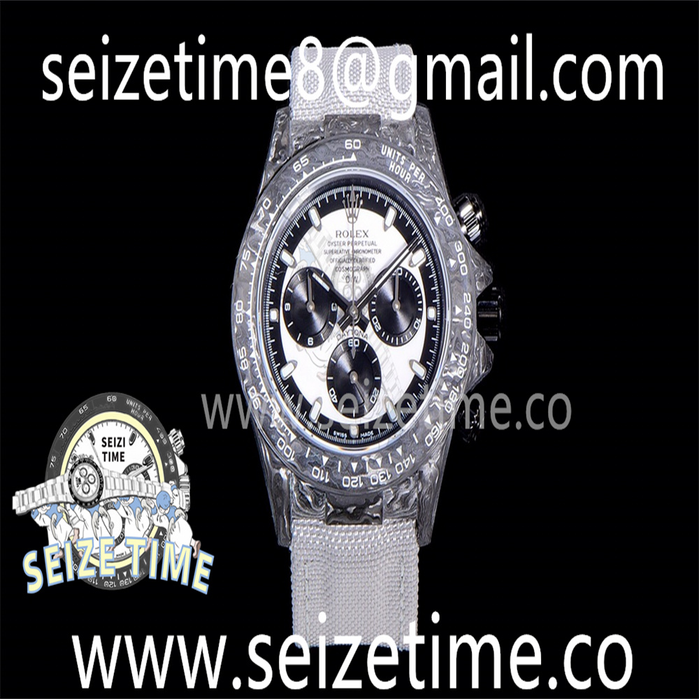 Daytona DIW Carbon JHF Best Edition Black/White Dial on White Nylon Strap A7750