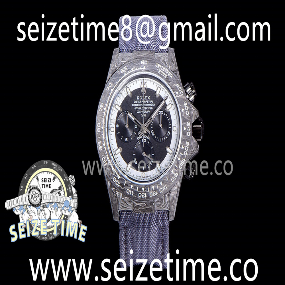 Daytona DIW Carbon JHF Best Edition Black/White Dial on Blue Nylon Strap A7750