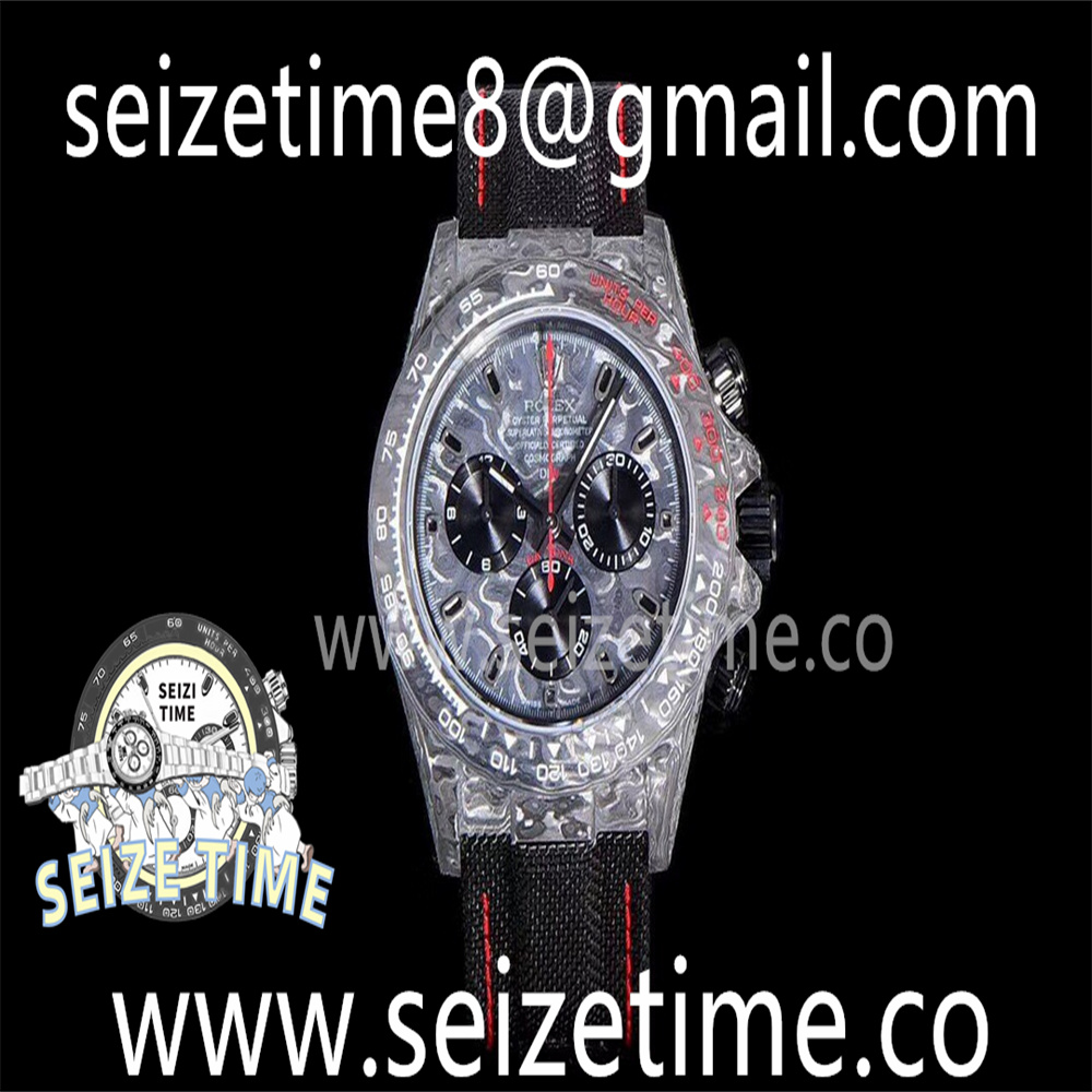 Daytona DIW Carbon JHF Best Edition Carbon/Black Dial Red Hand on Black Nylon Strap A7750