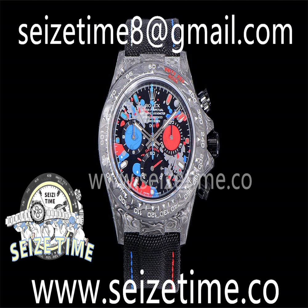 Daytona DIW Carbon OMF Best Edition Pepsi Black/Blue/Red Dial on Black Nylon Strap A7750