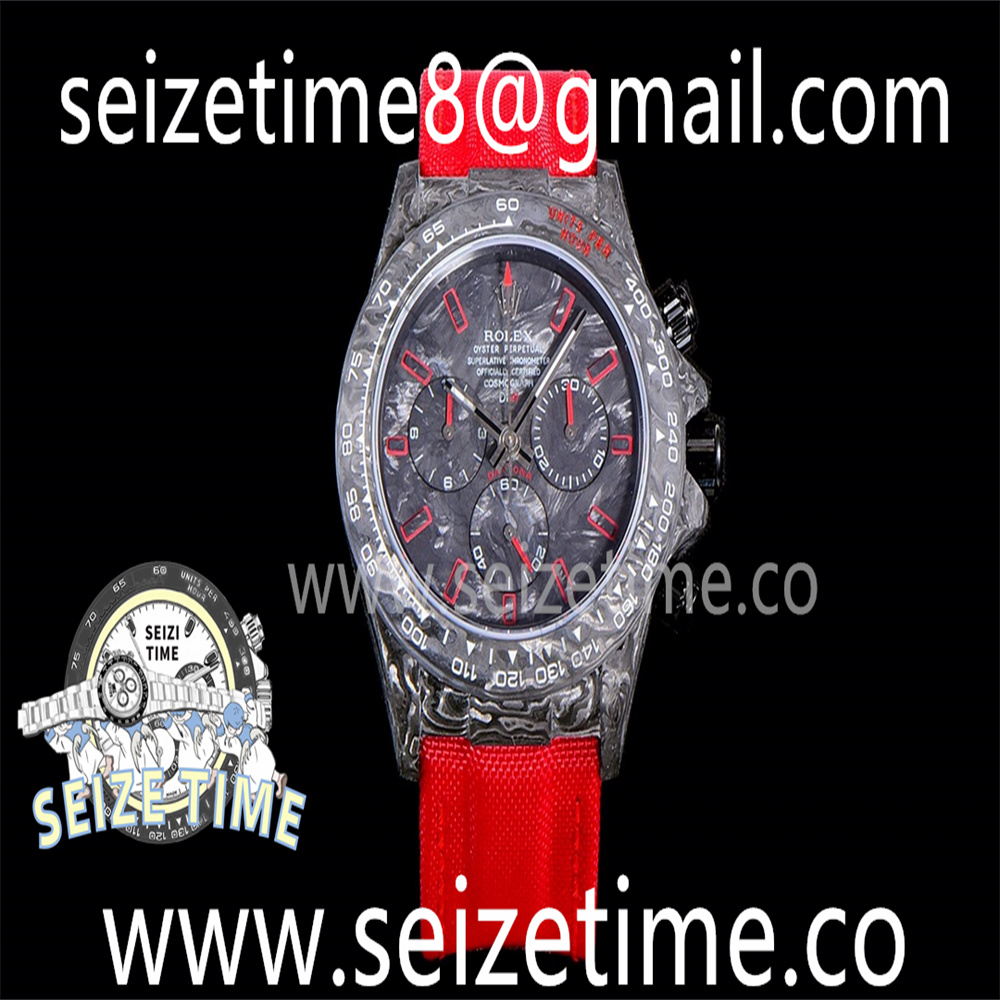 Daytona DIW Carbon JHF Best Edition Black/Red Dial on Red Nylon Strap A7750