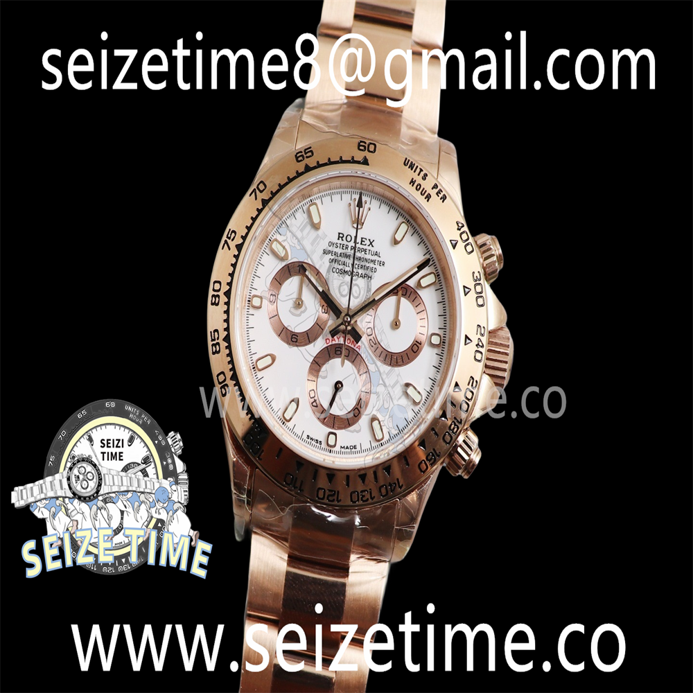 Daytona 116505LN RG JHF Best Edition White Dial on RG Bracelet A4130