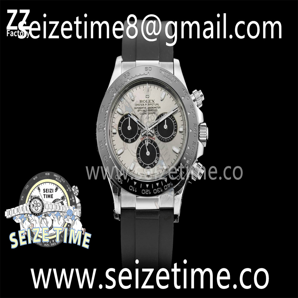 Daytona 116519 904L SS ZZF 1:1 Best Edition Grey Dial on Rubber Strap A7750