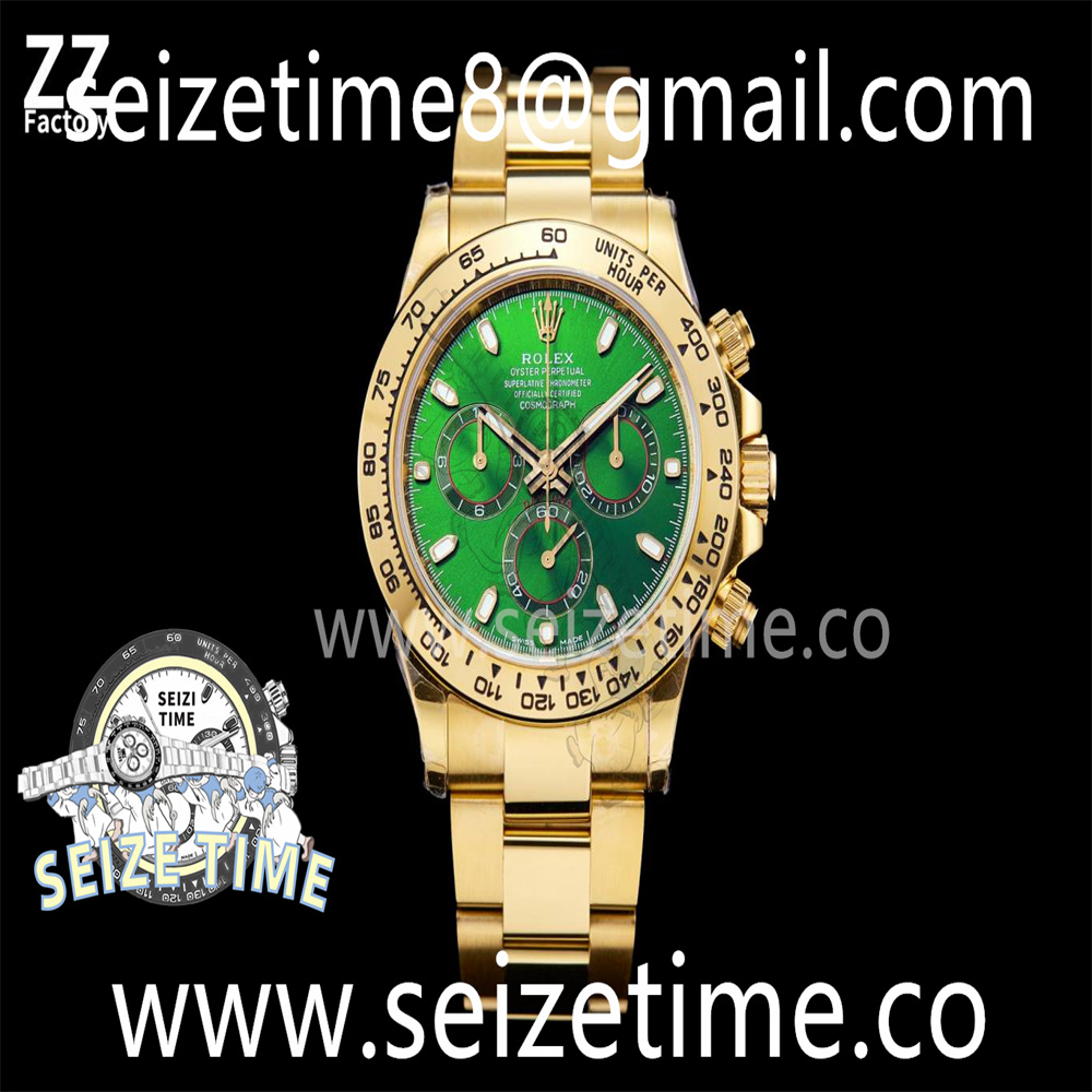 Daytona 116508 904L YG ZZF 1:1 Best Edition Green Dial on YG Bracelet A7750