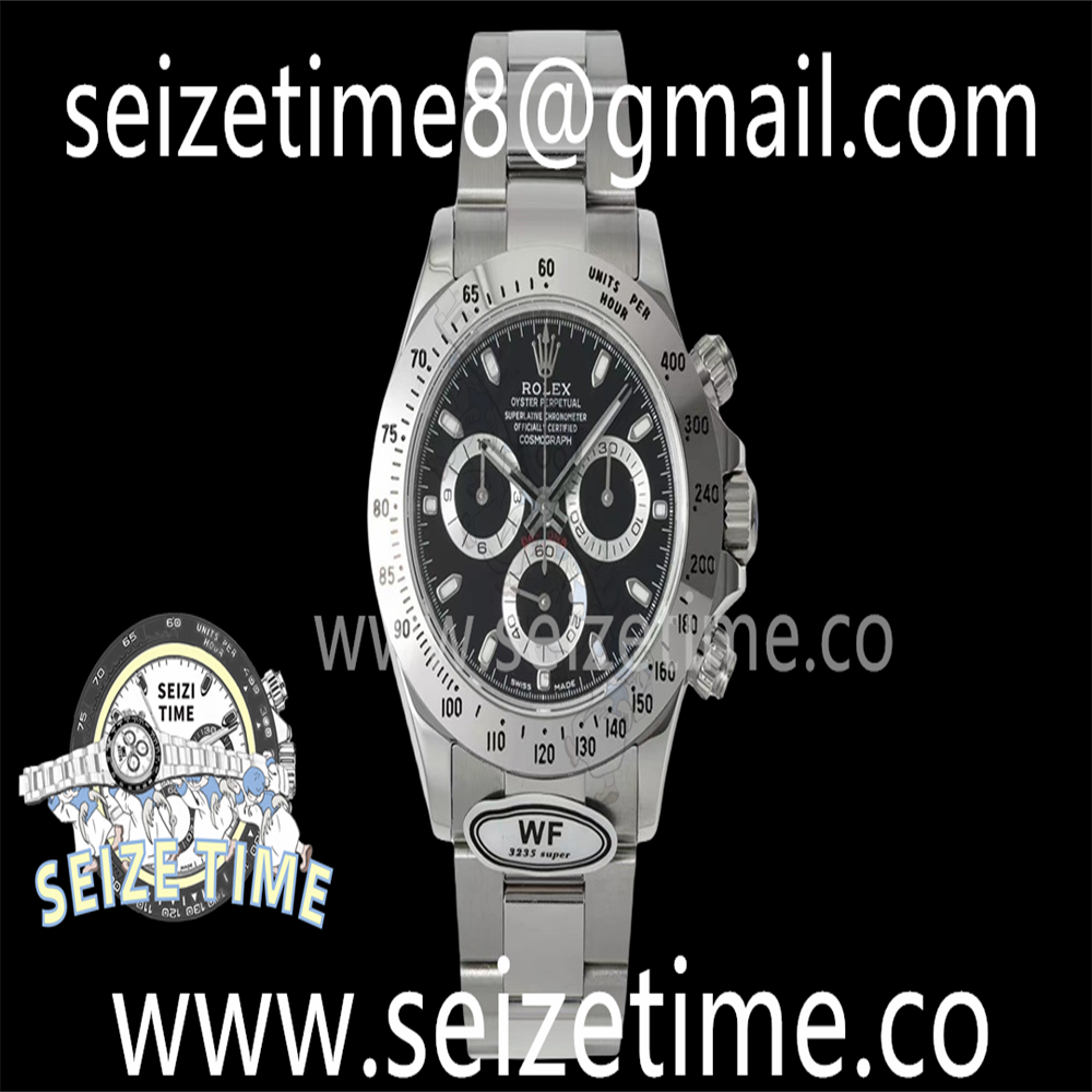 Daytona 116520 WF 1:1 Best Edition 904L Steel Black Dial on SS Bracelet A7750