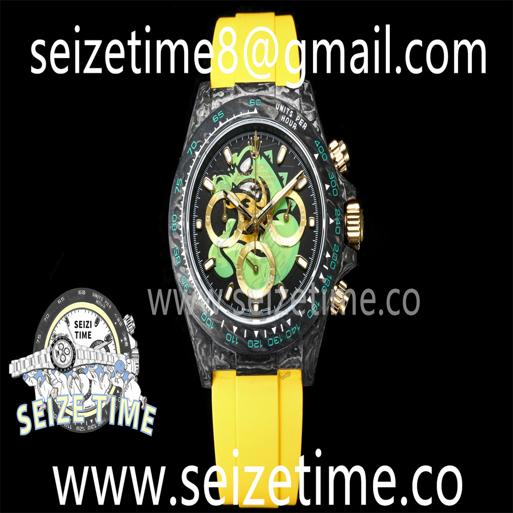 Daytona DIW Carbon TWF Best Edition Black Dial on Yellow Rubber Strap A7750