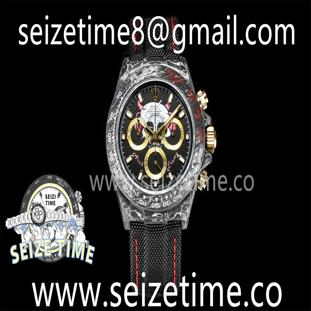 Daytona DIW Carbon TWF Best Edition Black Dial on Black Nylon Strap A7750